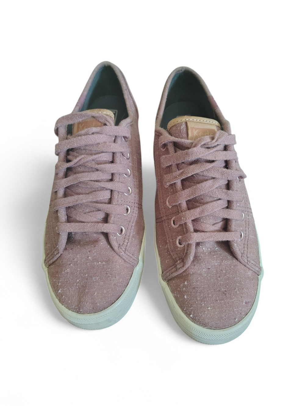 Keds Ortholite Mauve Pink Low Top Lace Up Nubby Sneakers, Sz 9